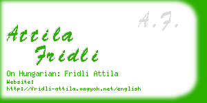 attila fridli business card